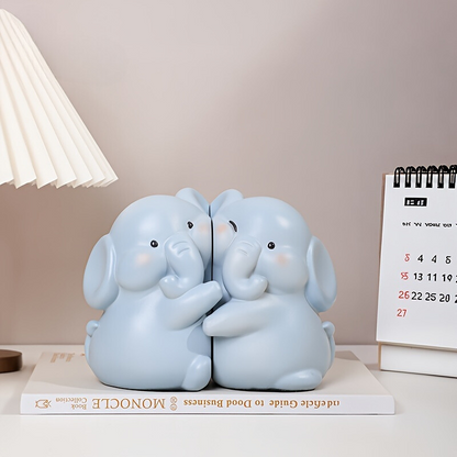 Skorter | AnimalDecor - Set of Cute Animal Bookends - Duck, Elephant, Panda