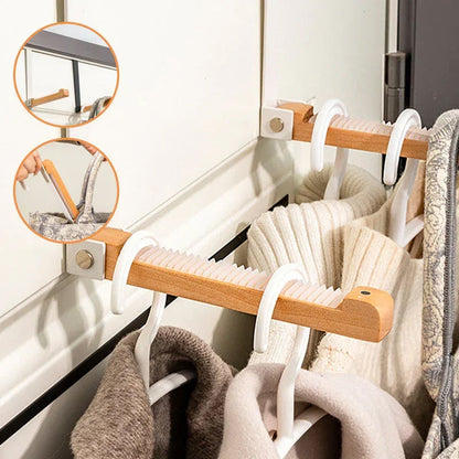 skorter | Foldable Wood Over The Door Hooks