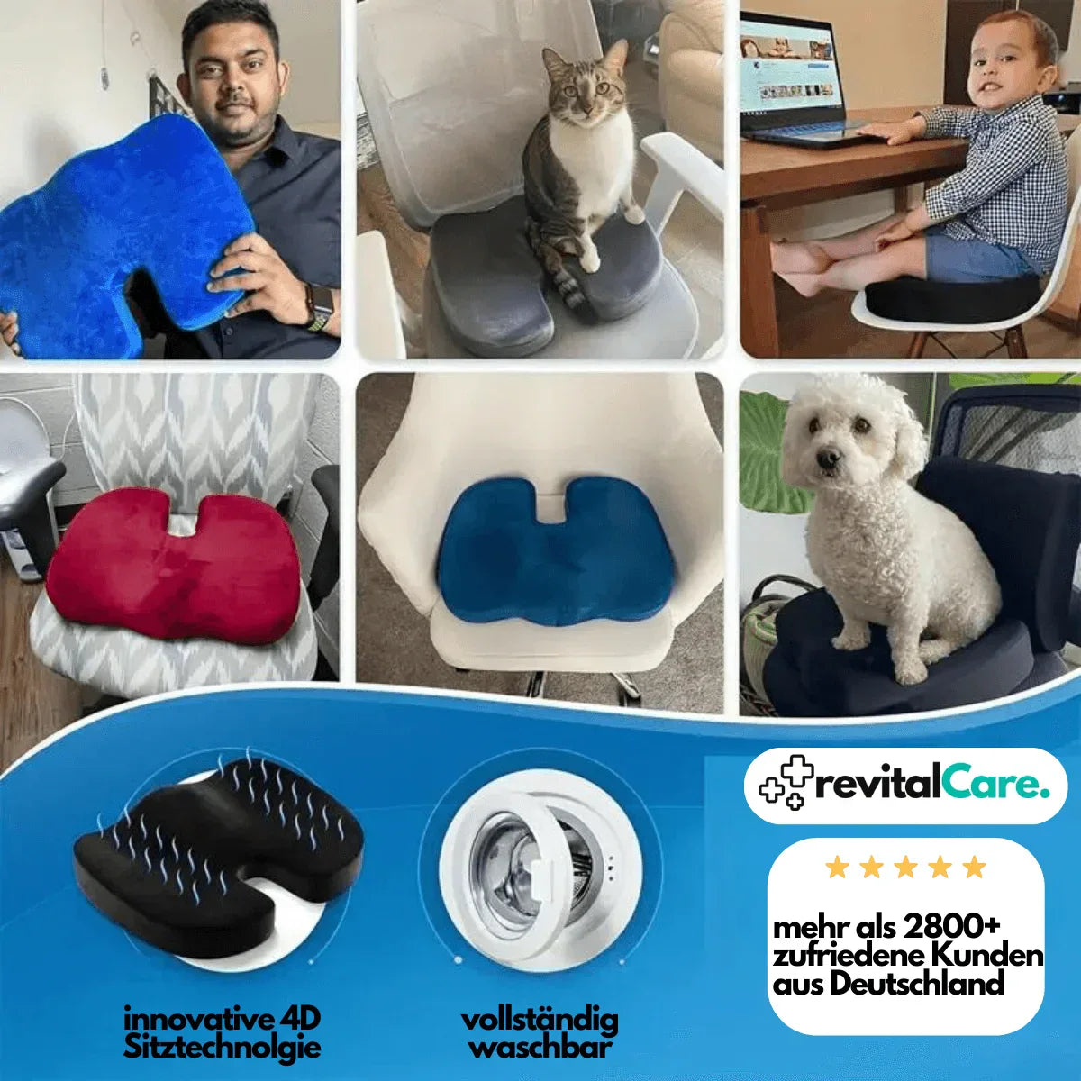 Skorter | Ergonomic 4D Comfort Seat Cushion with Orthopedic Support