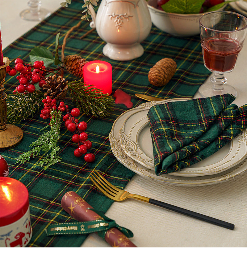 Skorter | Christmas Party Traditional Scottish Check Pattern Tablecloth