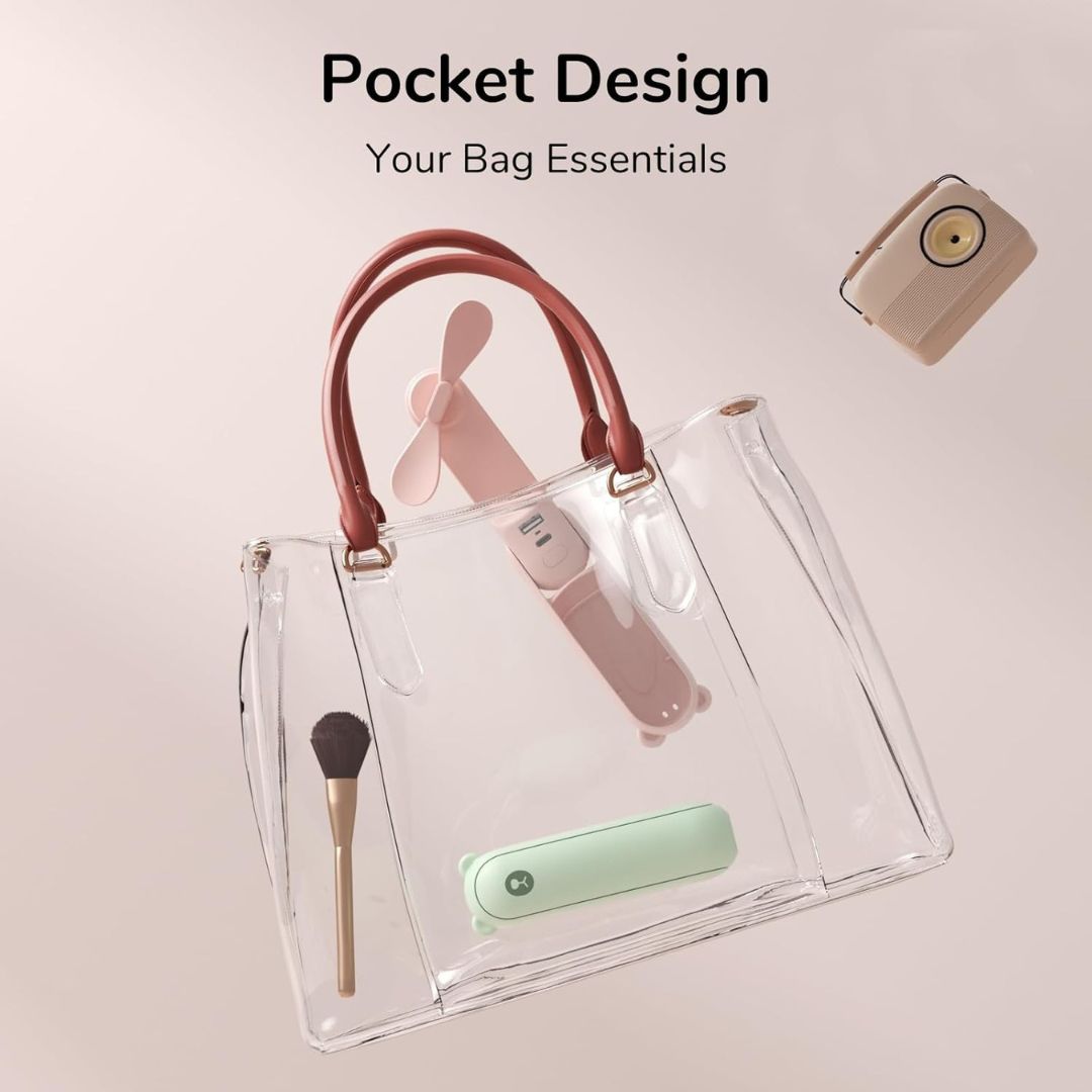 Skorter | 3 In 1 Handheld Mini Fan | USB Rechargeable, Foldable Design & Ideal for Travel, Camping, and Outdoor Activities