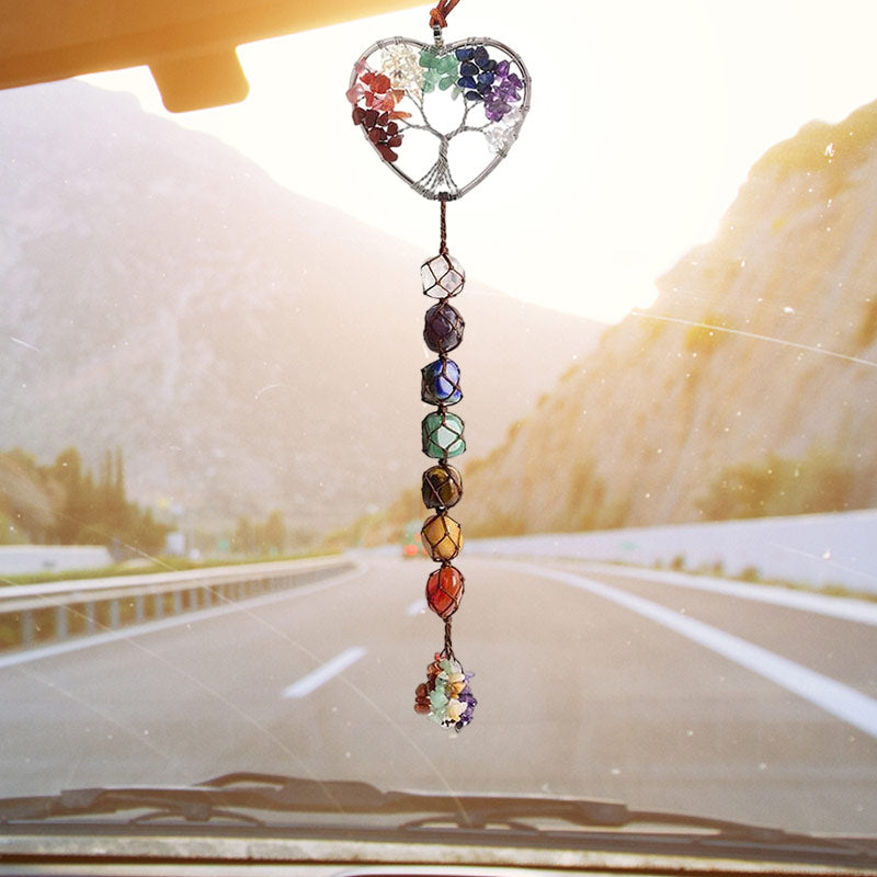 skorter | 7 Chakra Stone Healing Crystal Tree of Life Decoration