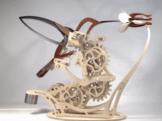 Skorter | 3d Wooden Mechanical Hummingbird