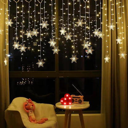 Skorter | Curtain Snowflake LED String Lights