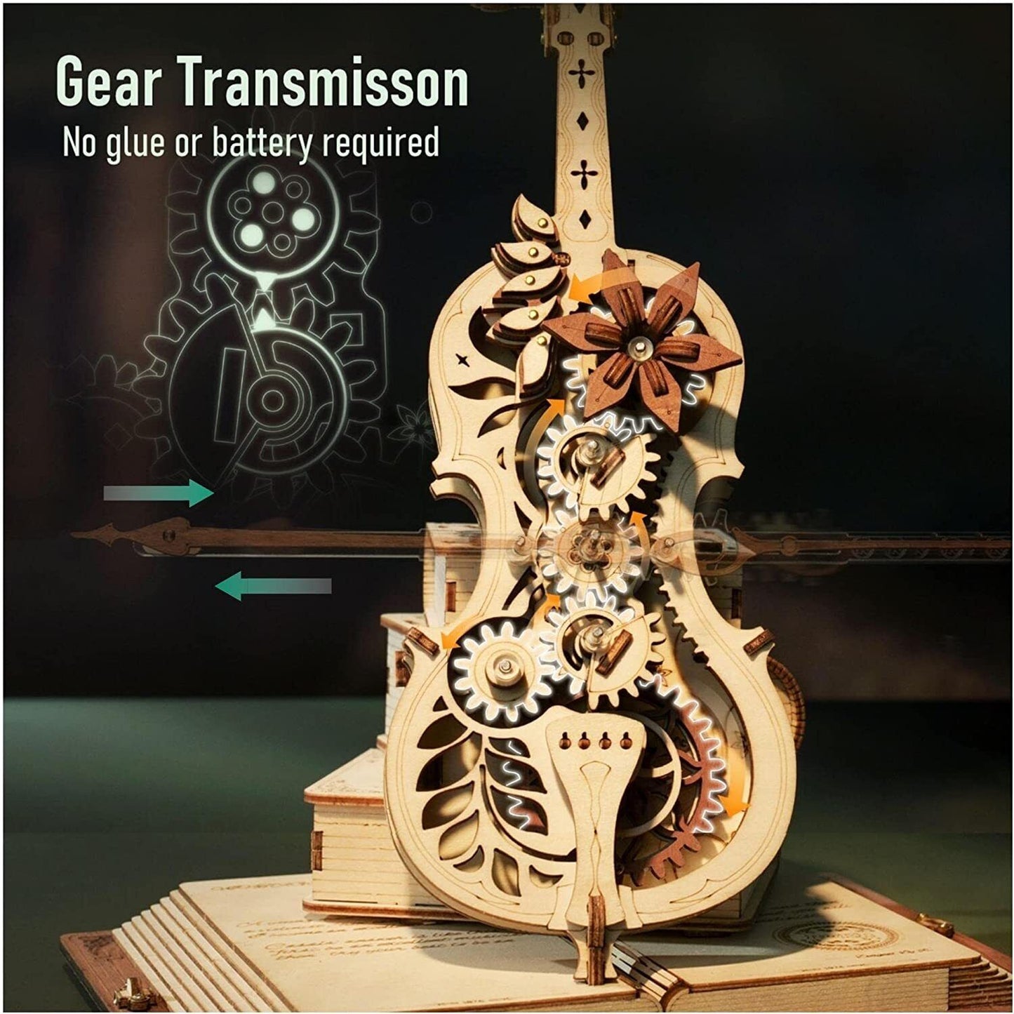 Skorter | DIY Wooden Cello, Self Playing Musical Instrument, Magic Music Box, Cool Gift Ideas