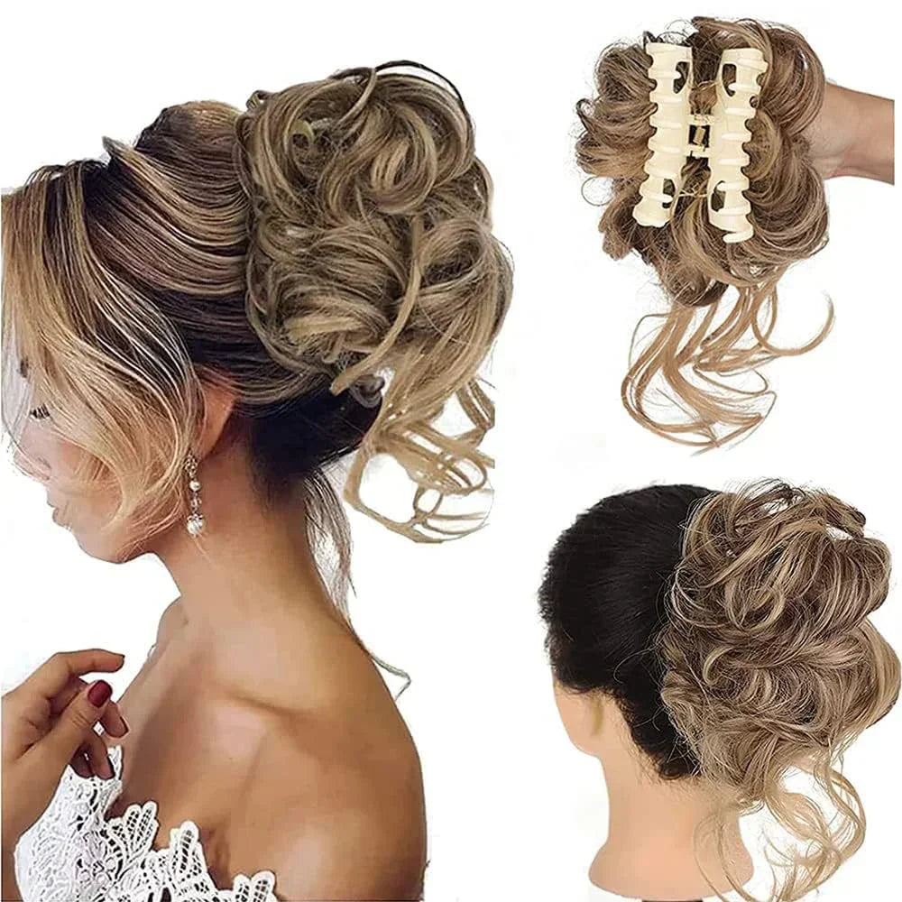 Skorter | Curly Hair Bun – Clip-in Hair Piece with Volume and Natural Look