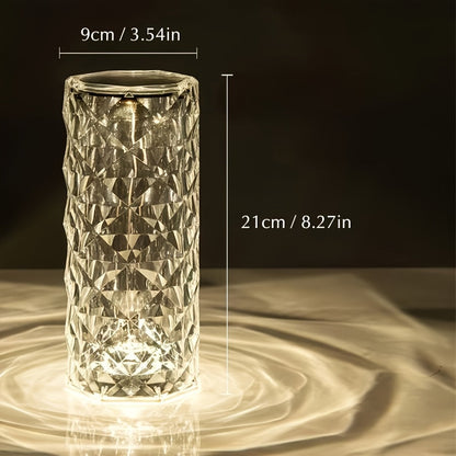 Skorter | CrystalBloom - Adjustable RGB Table Lamp with USB Rechargeable Lithium Battery and Flower Design