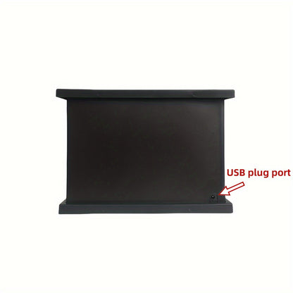 Skorter | Cozy rectangular fireplace lantern stove lamp - Realistic simulation flame lights