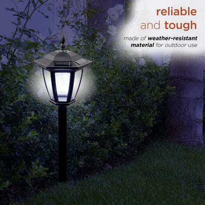 Skorter | Solar Black 3-function LED lamp - Stake, wall lamp or hanging, 30 inches high