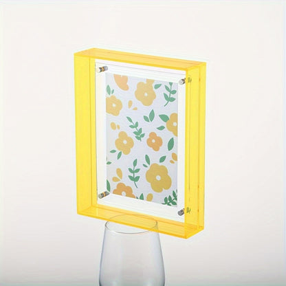 Skorter | Elegant Acrylic Picture Frame - Rectangular, Wall Mounting or Table Decoration for Wedding Pictures, Posters & Puzzles - No Power Needed, Home Decor