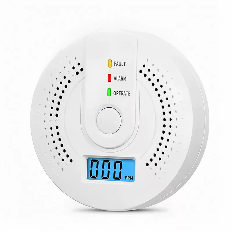 Skorter | Carbon Monoxide Detector | Reliable Alarm Sensor with LCD Display for Home Safety