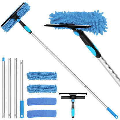Skorter | Crystal Clear Window Cleaner – Professional 2-in-1 Telescopic Window and Glass Cleaning System