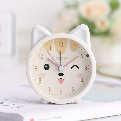 Skorter | Children's Alarm Clock with Night Light – Quiet, Rabbit Pattern & Compact Design