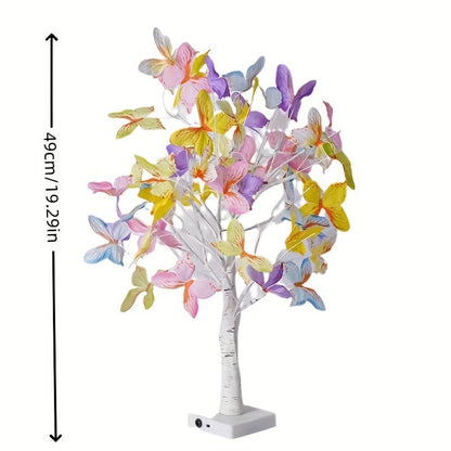 Skorter | GlowBirch - Elegant LED Birch Butterfly Lamp for Room and Festive Atmosphere