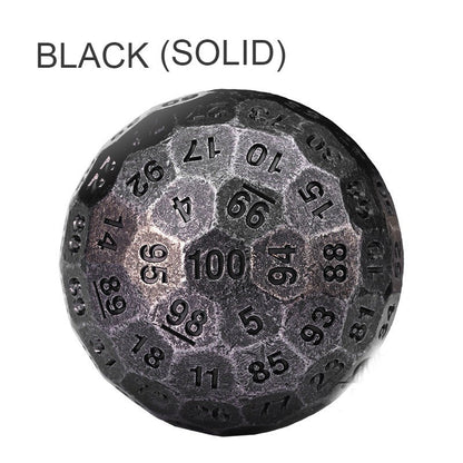 Skorter | 100 Sided Polyhedron Metal Dice with Numbering, Designed for Big Party & More Possibilities
