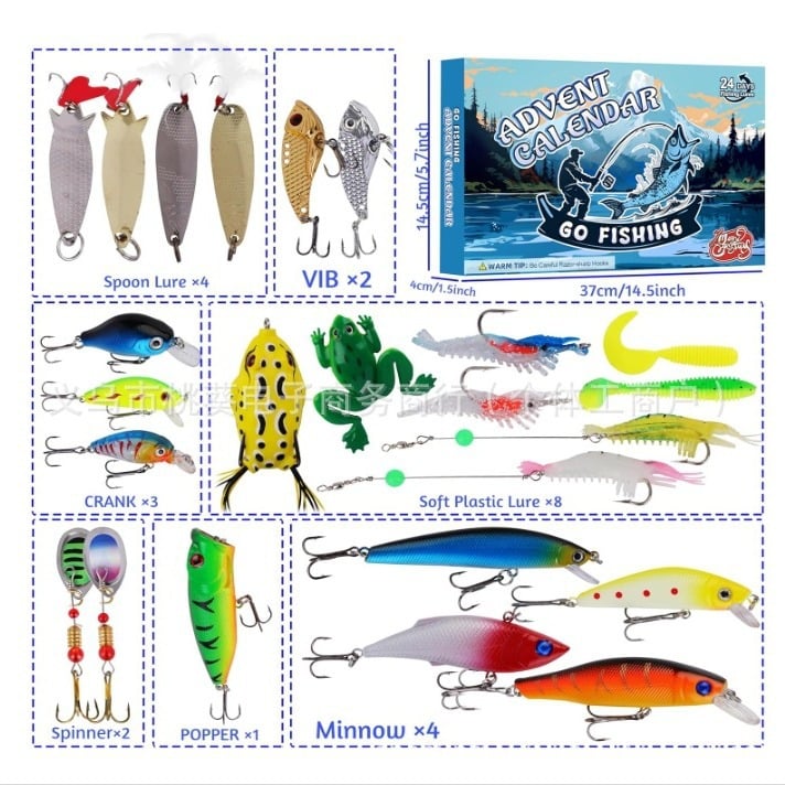Skorter | 24 Days Christmas Countdown Fish Tackle Set