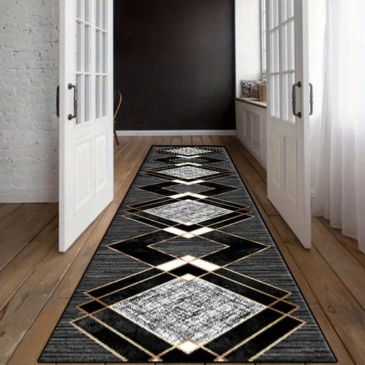 Skorter | Crystal Velvet Vintage Long Hall Runner – Soft, Washable Indoor/Avoid Rugs for Hallway, Kitchen, and Laundry Room