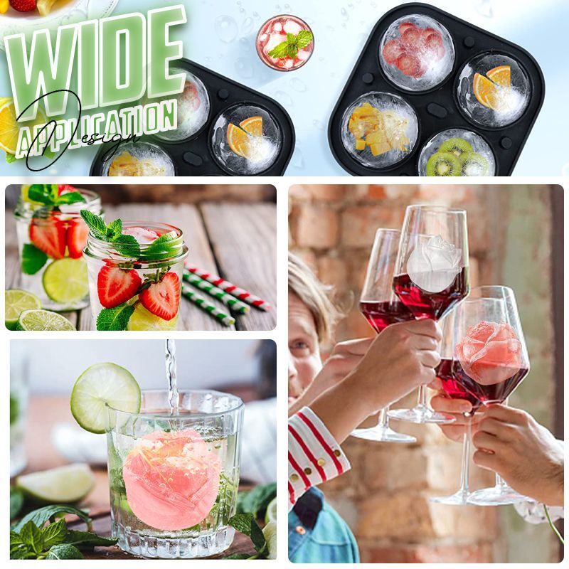 skorter | 4-Fold Large Rose Ice Cube Mold