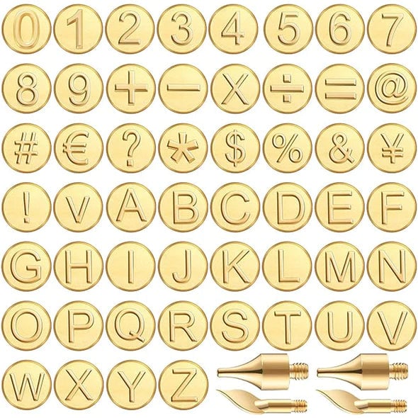 Skorter | 26 Letters Copper Mold —DIY Wood Burning/Carving Set