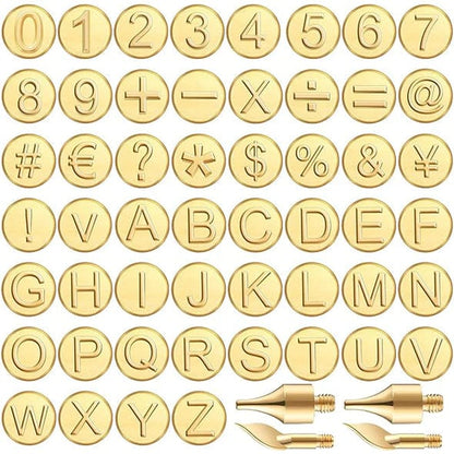 Skorter | 26 Letters Copper Mold —DIY Wood Burning/Carving Set