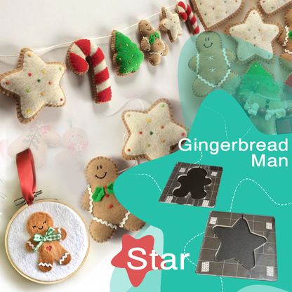 Skorter | Christmas Motif Quilting Template Set (6 PCS)  - With Instructions