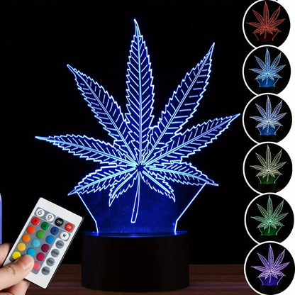 Skorter | Hemp Leaf - 3D Night Lamp Acrylic Table Lamp