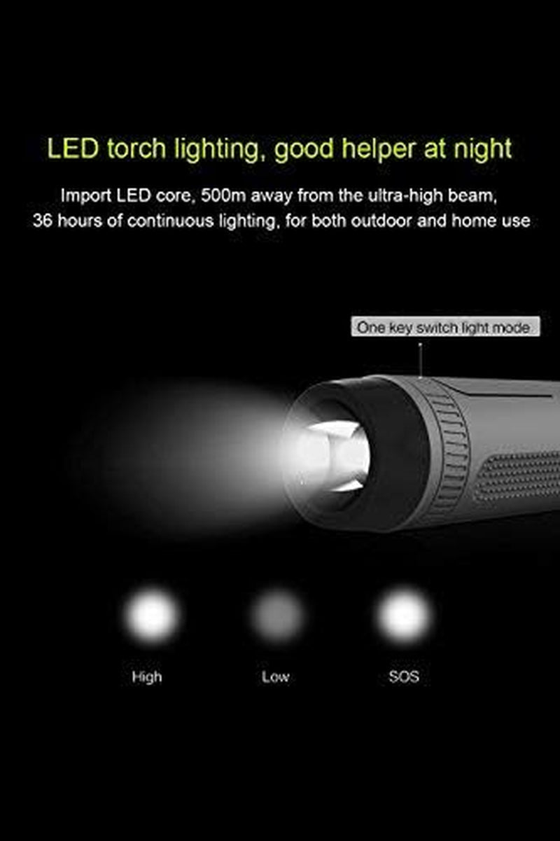 Skorter | Bluetooth Speaker, Portable Wireless Speaker, S1 Bluetooth Speaker, 4000mAh, IPX5 Waterproof, LED Flashlight, MIC/TF/AUX for Home Outdoor Hiking Camping iOS Android -Gray