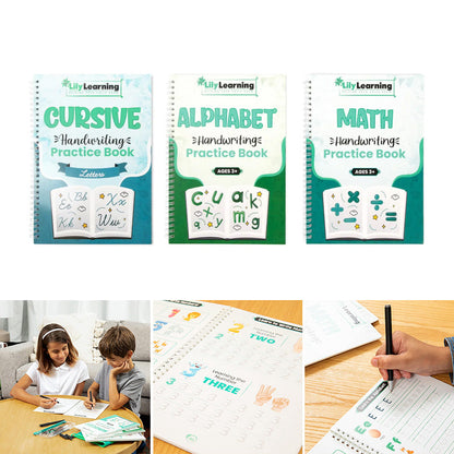 Skorter | Cursive Practice Sentence Reusable Exercise Notebooks for Children