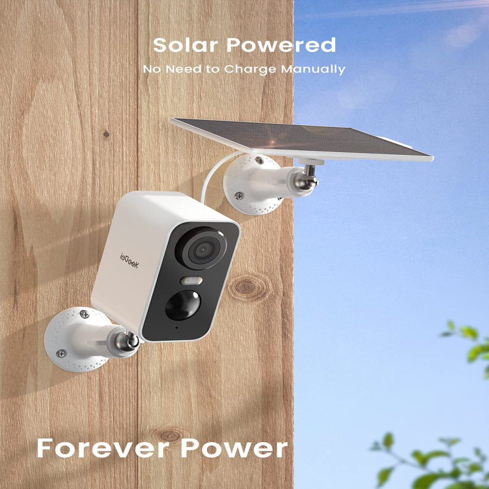 Skørter | Solør Wireless Security Cameras Outdoor, Wifi, Iegeek 2K Color Night Vision, Spotlight & Siren Alarm, Outdoor Camera with AI Motion Detection