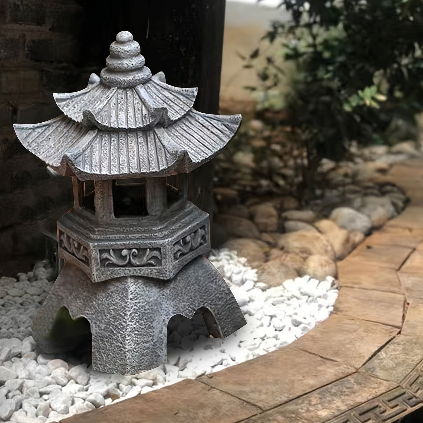 Skorter | LumiLicht - Solar Energy Pagoda Lantern statue, Zen decoration