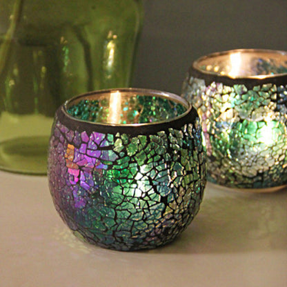 Skorter | European Retro Glass Mosaic Tealight Holder