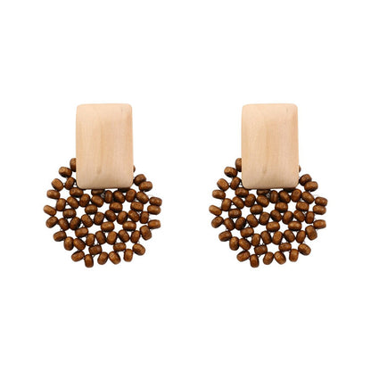 Skorter | Tropical Vibe Handmade Rattan Wooden Statement Earring Collection