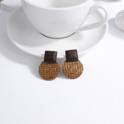 Skorter | Tropical Vibe Handmade Rattan Wooden Statement Earring Collection
