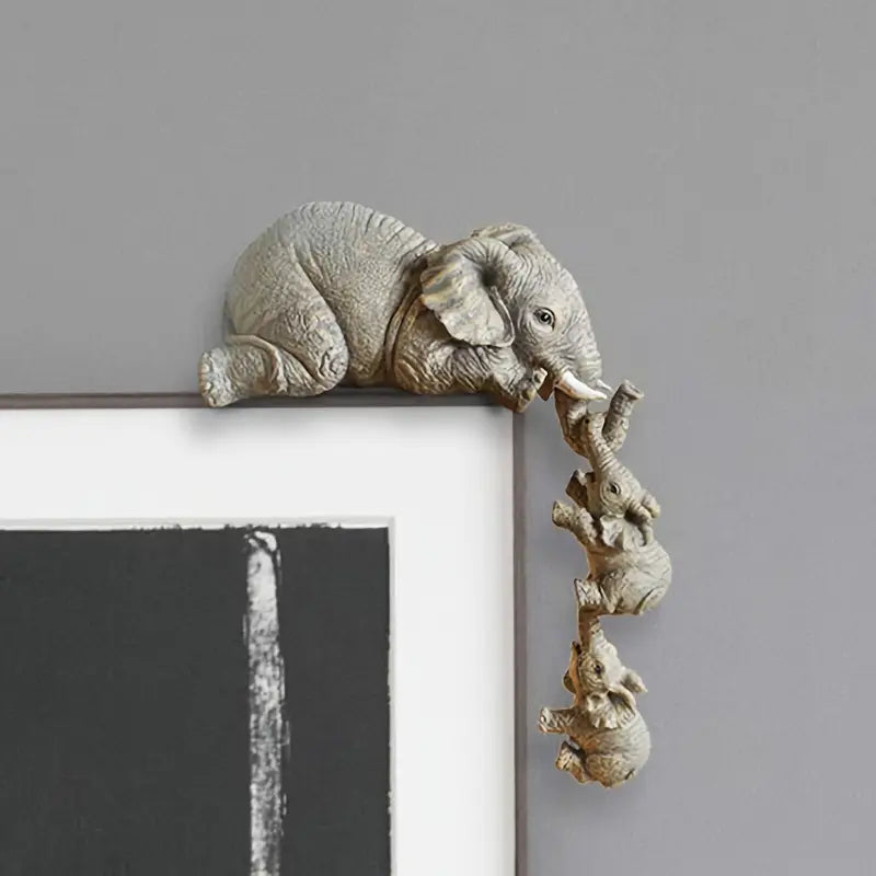 Skorter | Eleva Decorative Elephants Family Figurines – Set of 3 Interior Decoration
