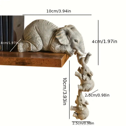 Skorter | Eleva Decorative Elephants Family Figurines – Set of 3 Interior Decoration