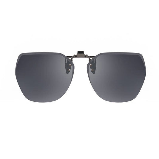 Skorter | Clip-on Rimless Polarized Sunglasses, with Anti-glare and Flip-Up Design, for Outdoor/Driving