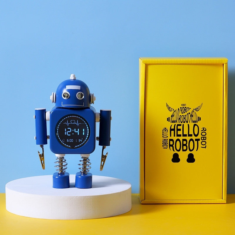 Skorter | Robot Alarm Clock, Easy-to-Read Digital Display, Pleasant Sounds & Temperature