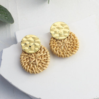 Skorter | Tropical Vibe Handmade Rattan Wooden Statement Earring Collection
