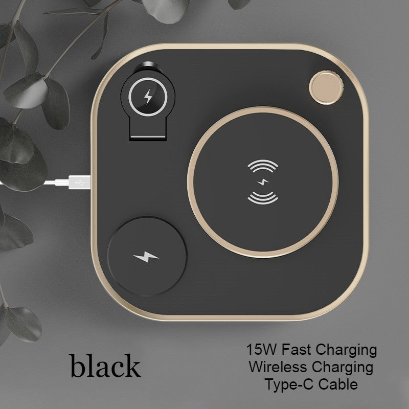 Skorter | 5-in-1 Desktop Lamp with 3 Wireless Charging Modules & Adjustable Light, for Home & Office