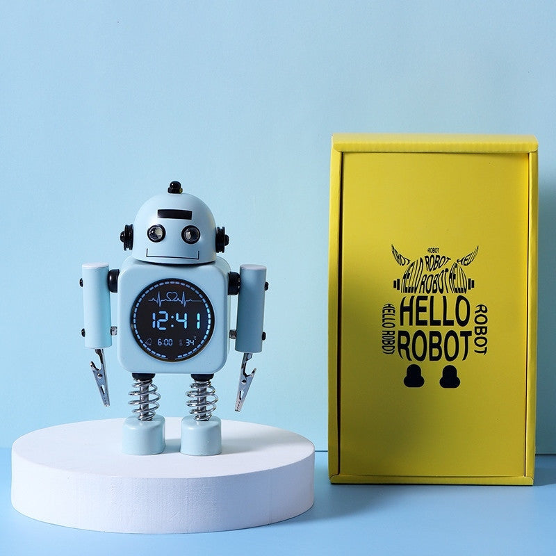 Skorter | Robot Alarm Clock, Easy-to-Read Digital Display, Pleasant Sounds & Temperature
