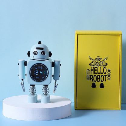 Skorter | Robot Alarm Clock, Easy-to-Read Digital Display, Pleasant Sounds & Temperature
