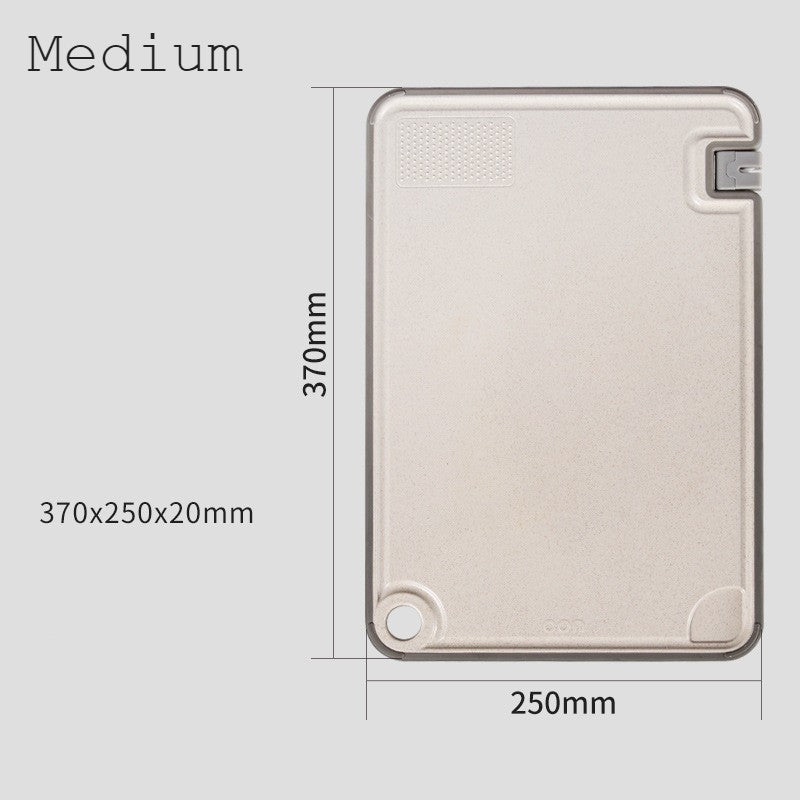 Skorter | Cutting Board with Built-In Knife Sharpener, Garlic Grater, Juice Catcher & Slip-Resistant Bottom, for Meat, Vegetable, Cheese