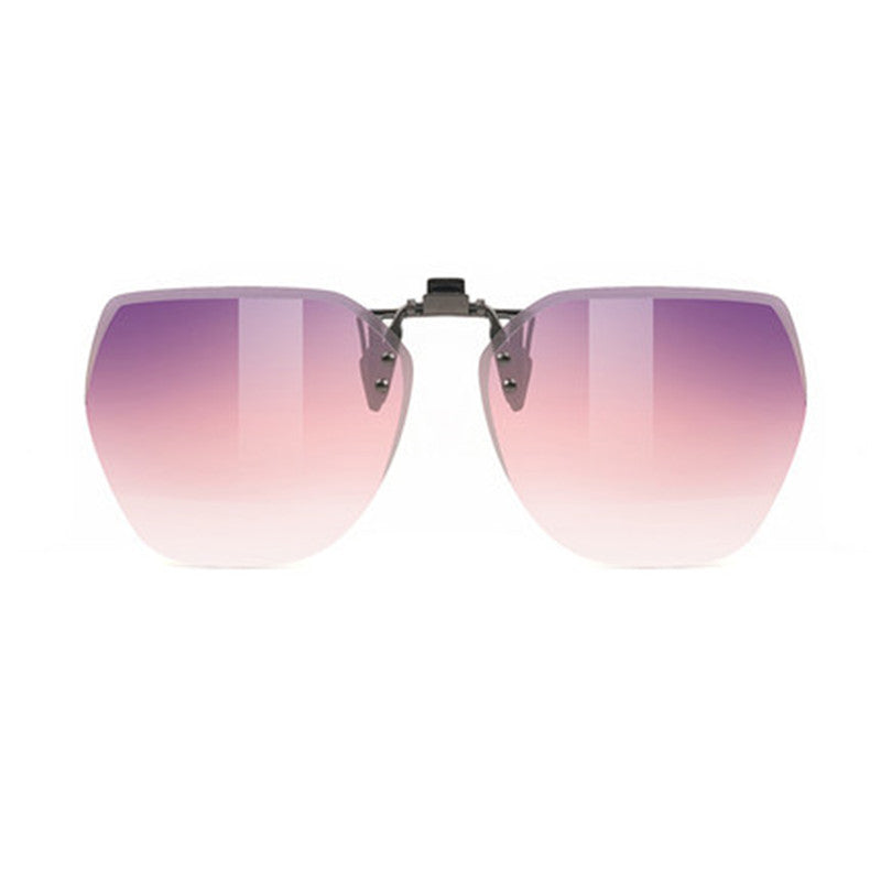 Skorter | Clip-on Rimless Polarized Sunglasses, with Anti-glare and Flip-Up Design, for Outdoor/Driving