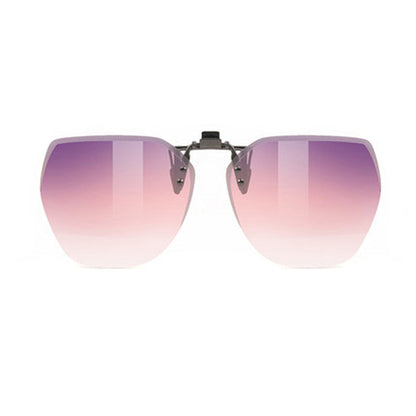 Skorter | Clip-on Rimless Polarized Sunglasses, with Anti-glare and Flip-Up Design, for Outdoor/Driving