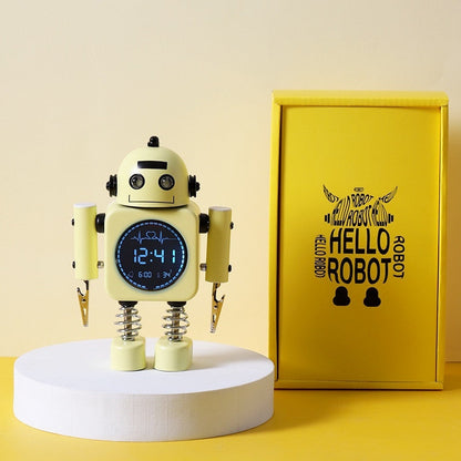 Skorter | Robot Alarm Clock, Easy-to-Read Digital Display, Pleasant Sounds & Temperature