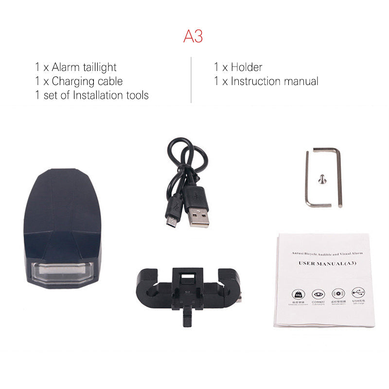 Skorter | Bicycle Rear Light Remote Control Alarm Lock