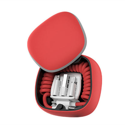 Skorter | All-in-one spring cable power bank Type-c Android lightning storage box Emergency mini power bank