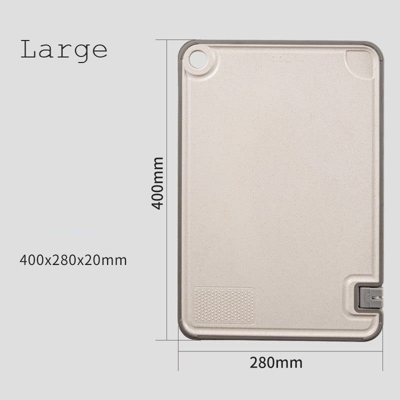 Skorter | Cutting Board with Built-In Knife Sharpener, Garlic Grater, Juice Catcher & Slip-Resistant Bottom, for Meat, Vegetable, Cheese