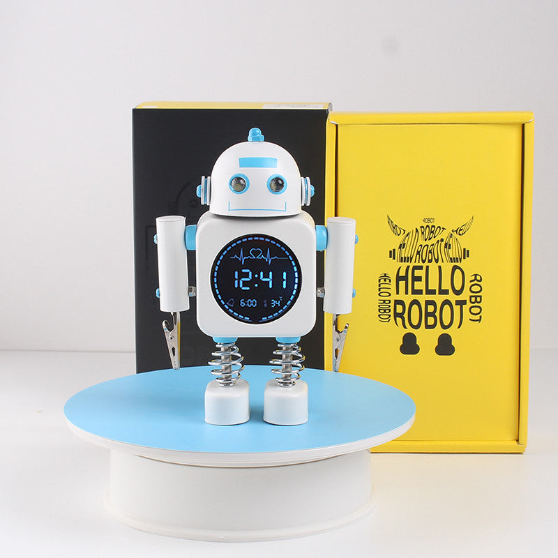Skorter | Robot Alarm Clock, Easy-to-Read Digital Display, Pleasant Sounds & Temperature