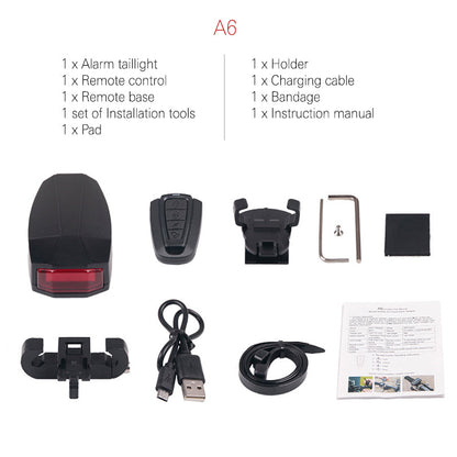 Skorter | Bicycle Rear Light Remote Control Alarm Lock
